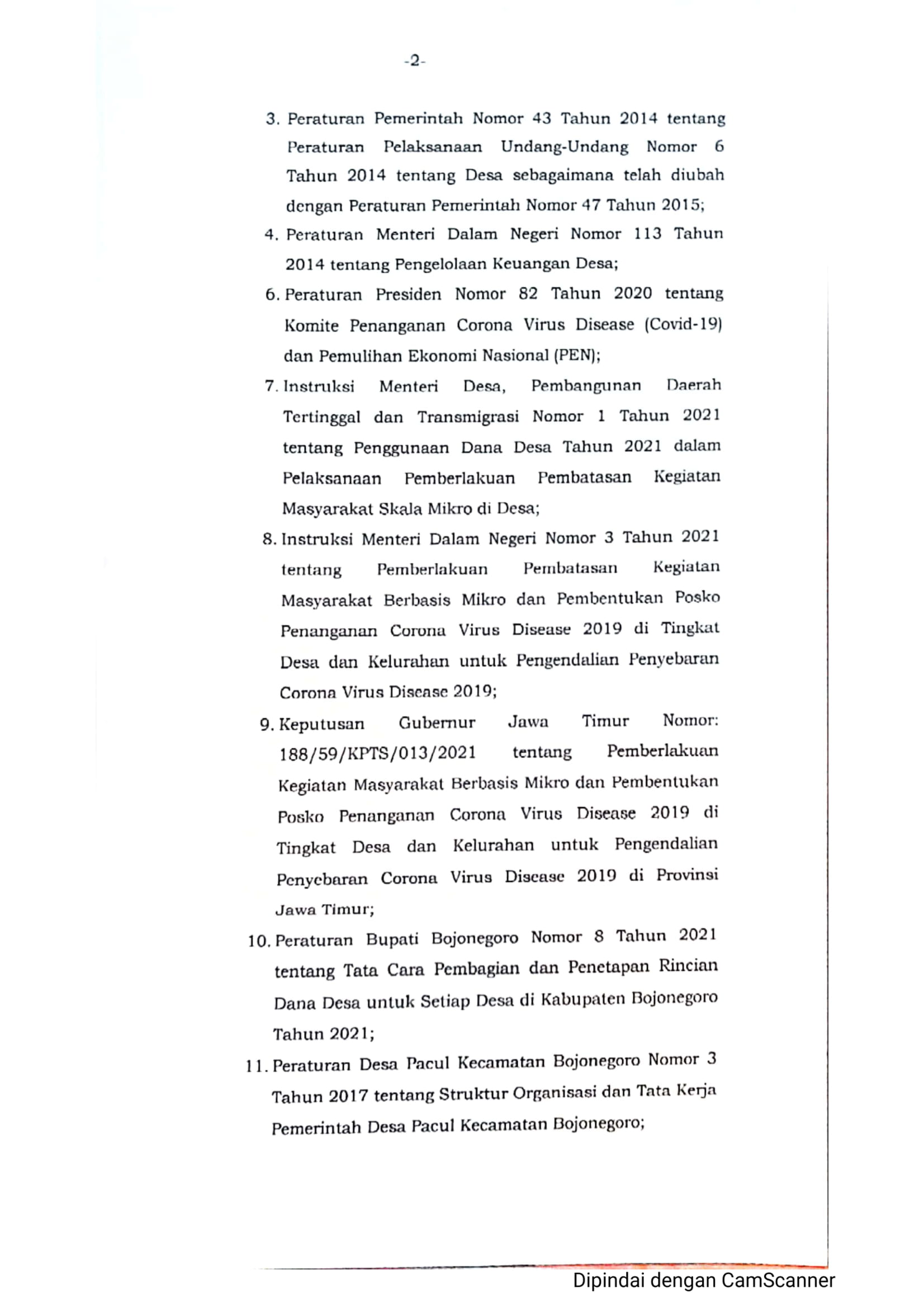 Perdes No 1 Tahun 2021 Tentang Pemberlakuan PPKM dan pelaksanaan posko penanganan covid 19-22